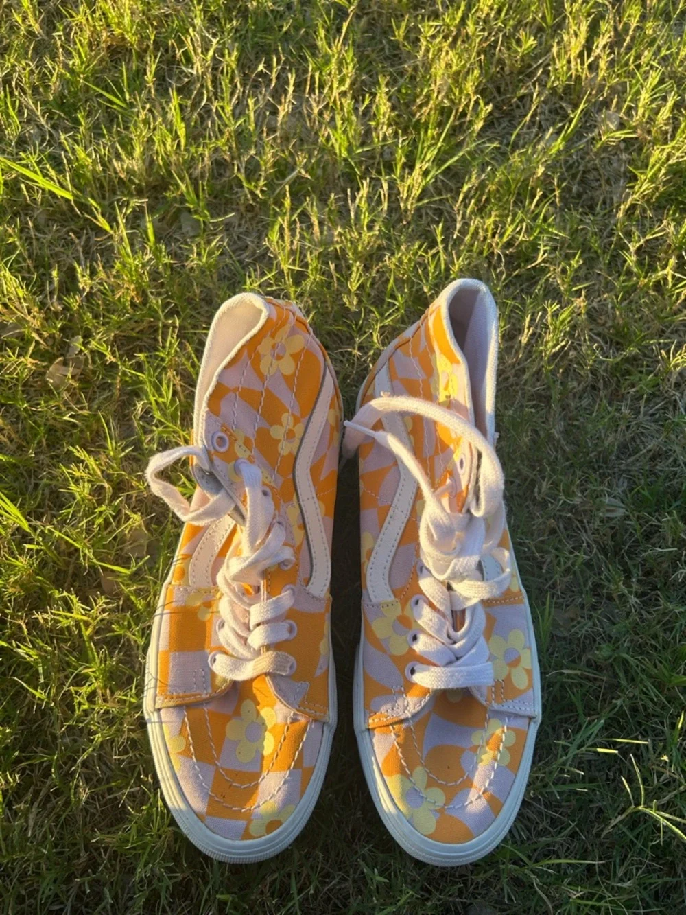 Yellow Floral High-Top Platform Sneakers - Picture 7 of 7